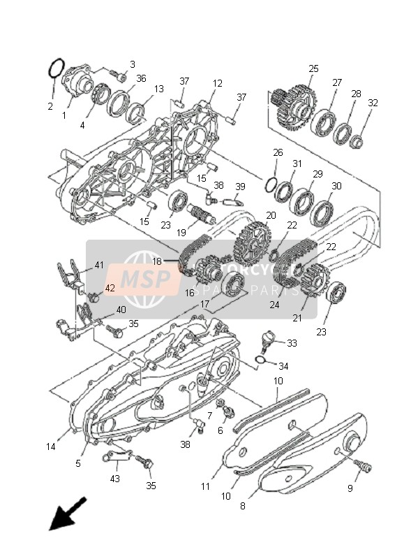 Yamaha XP500A T-MAX 2007 Sub Transmission for a 2007 Yamaha XP500A T-MAX